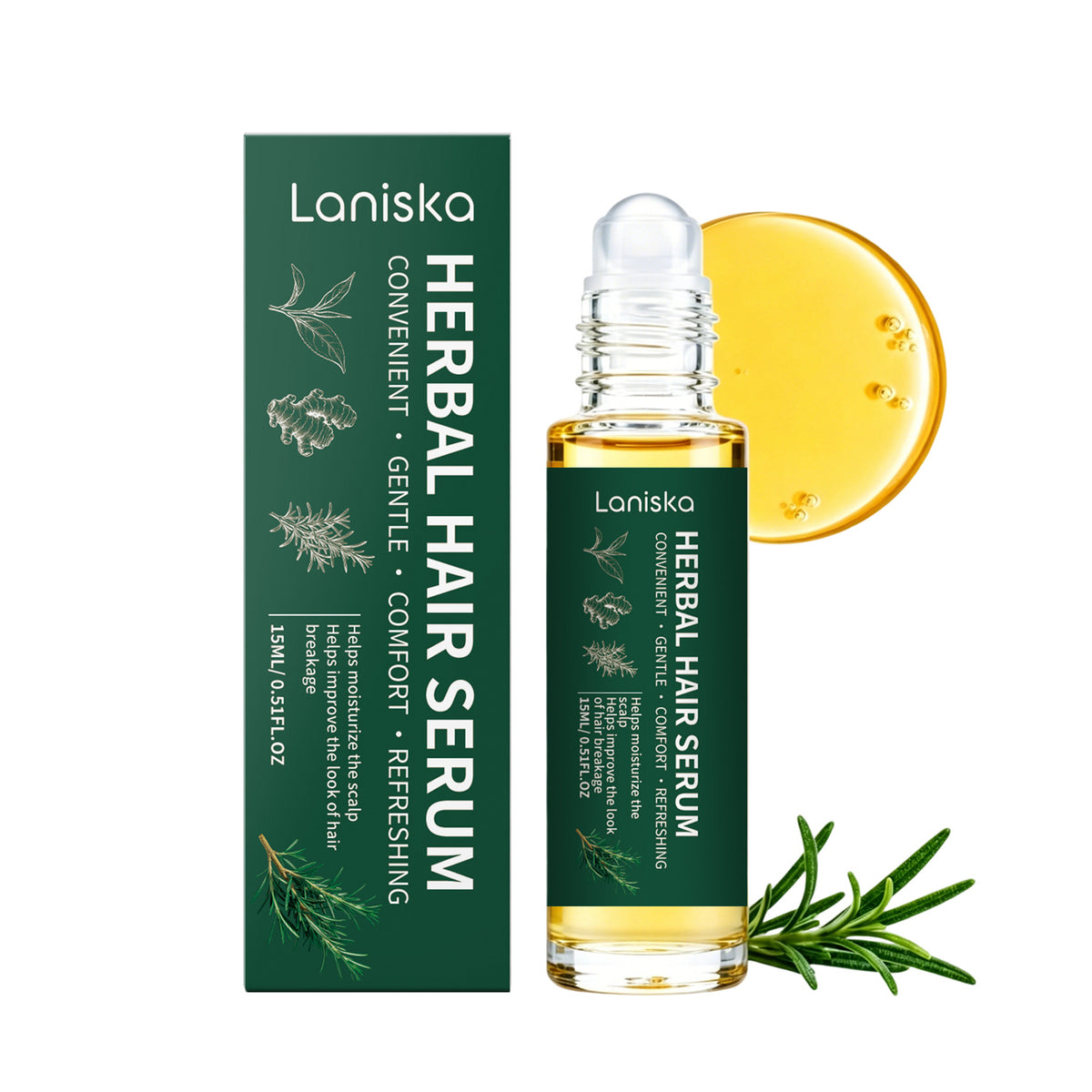 Rosemary and ginger root scalp care roller ball