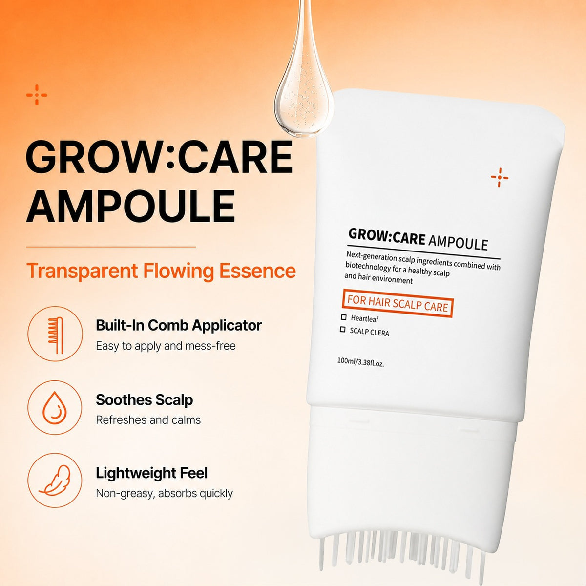Life-enhancing hair care serum ampoule
