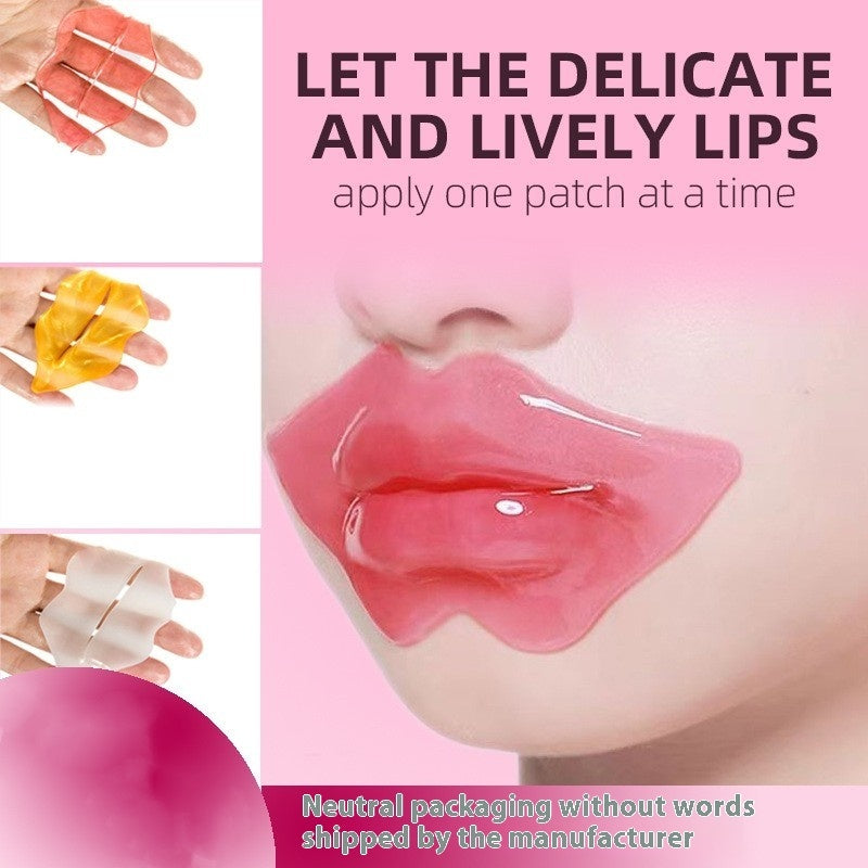 Hydrogel lip mask, moisturizing crystal patch