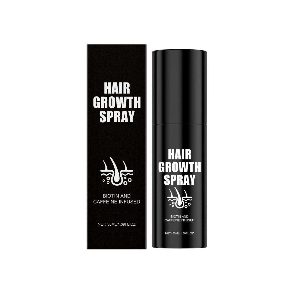 Biotin and caffeine hair growth spray