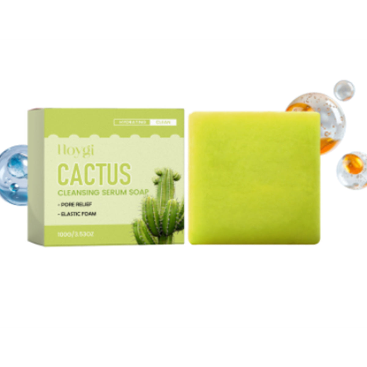 Cactus extract facial soap with hyaluronic acid