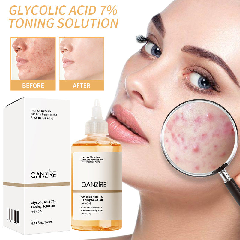 Glycolic acid exfoliating toner lotion